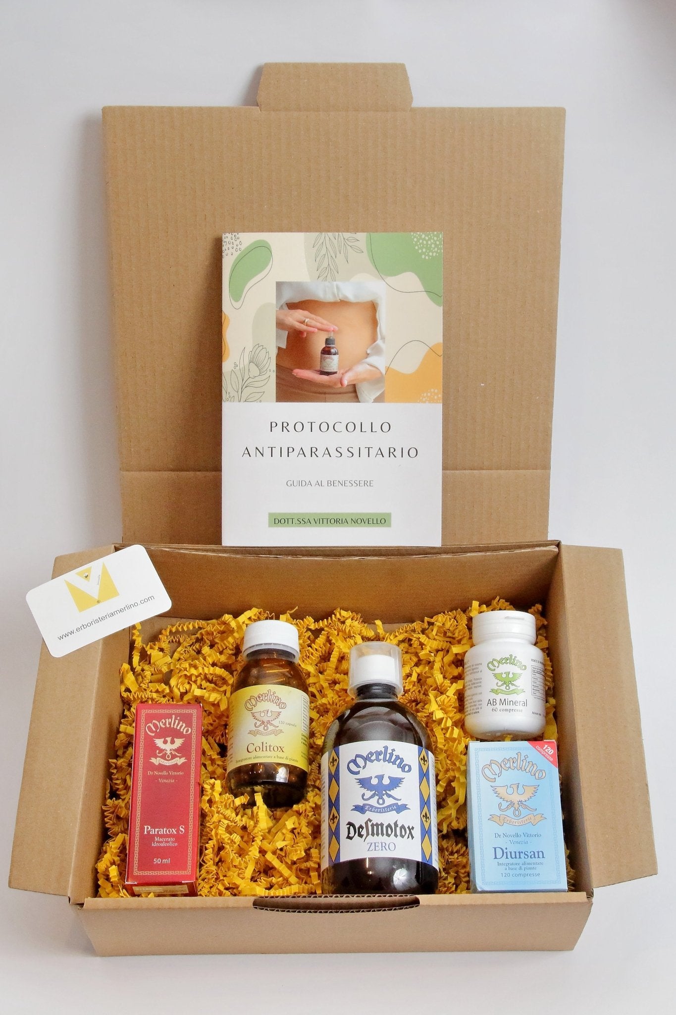 PROTOCOLLO ANTIPARASSITARIO SPECIAL KIT GTT (5 PRODOTTI & LIBRO) + ALIMENTAZIONE) - Erboristeria Merlino® di Novello Vittoria